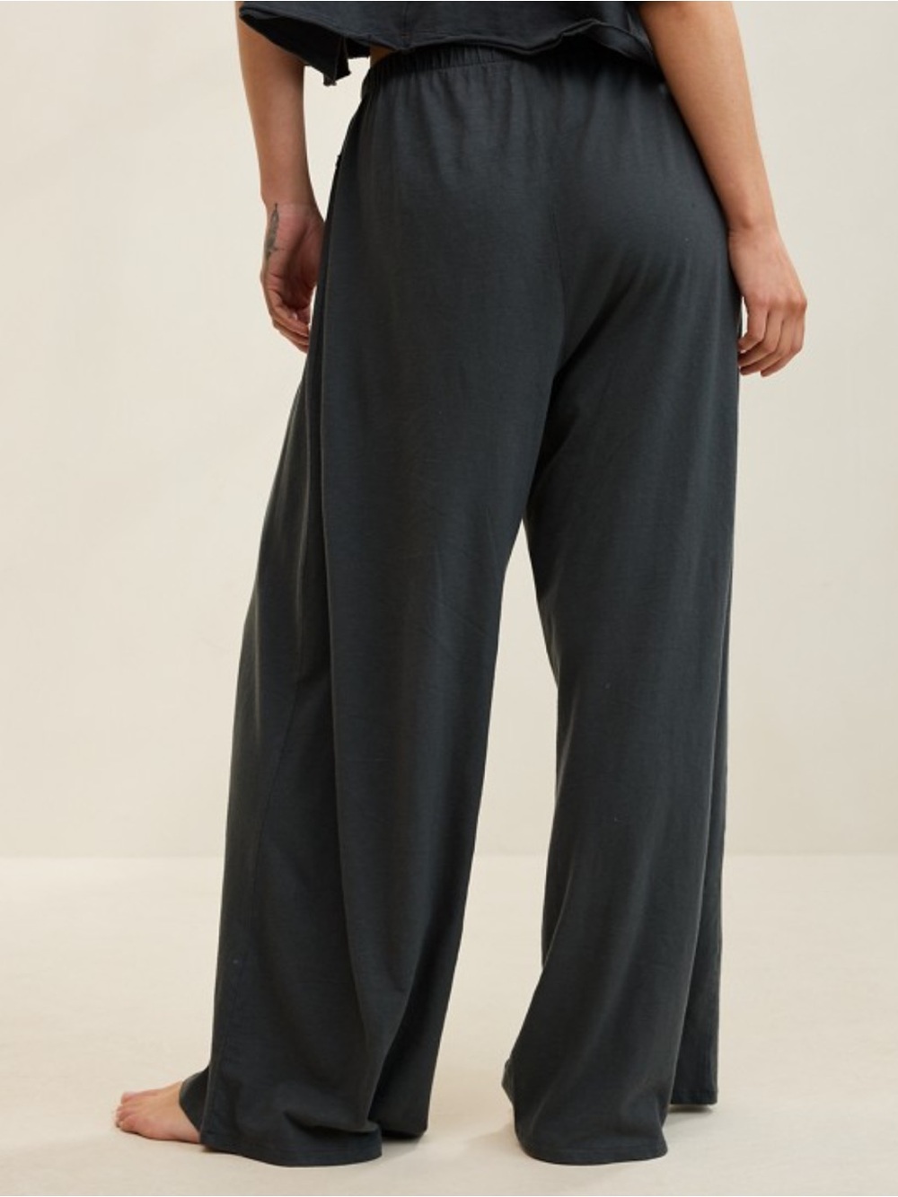 Aerie Happiest Wide Leg Pant Smoked Gray Size XS